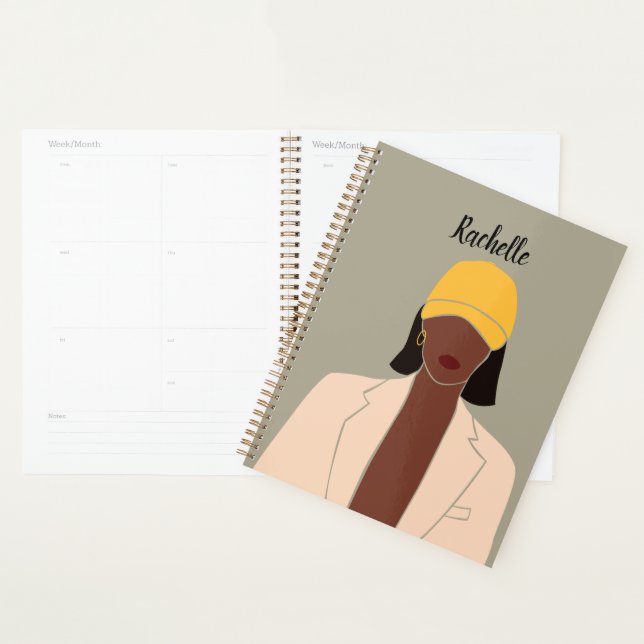 Customized Melanin African American Queen Planner (Display)