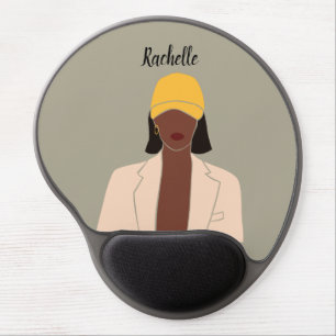 Customized Melanin Queen African American Gel Mouse Pad