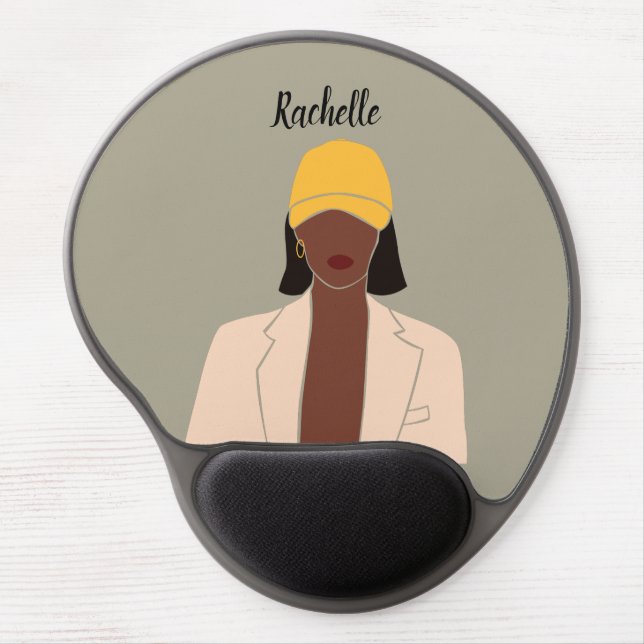 Customized Melanin Queen African American  Gel Mouse Pad (Front)