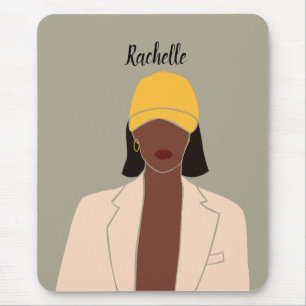 Customized Melanin Queen African American Mouse Pad