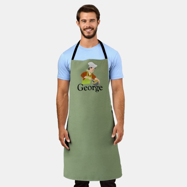 Customized Men's Apron (Worn)
