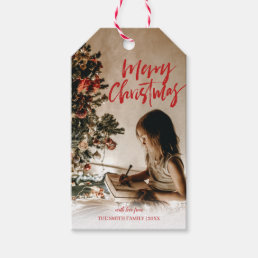 Customized Merry Christmas | Add your Photo Gift T Gift Tags