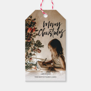 Customized Merry Christmas Add your Photo Gift Tags
