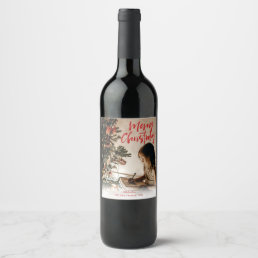 Customized Merry Christmas | Add your Photo Wine Label
