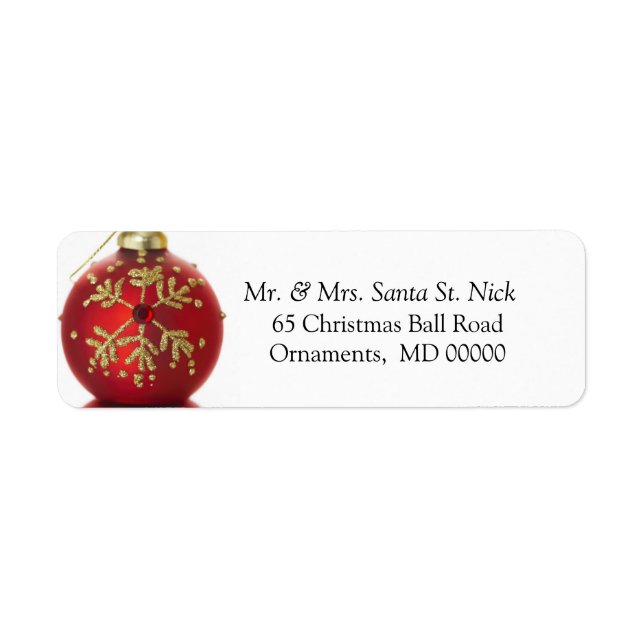 Customized Merry Xmas Holidays Christmas Label (Front)