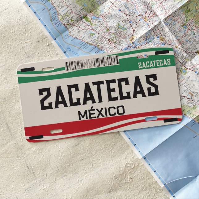 CUSTOMIZED MEXICO ZACATECAS CITY LISENCE PLATE  (In Situ)