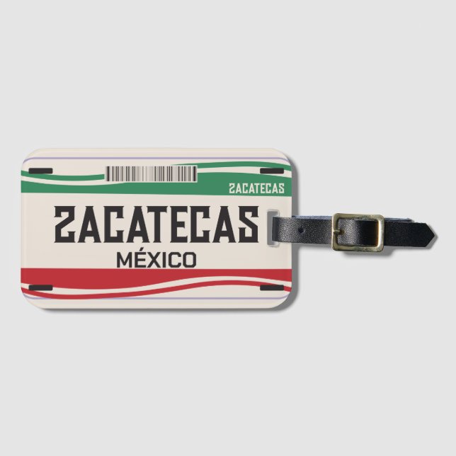 CUSTOMIZED MEXICO ZACATECAS CITY LISENCE PLATE  LUGGAGE TAG (Front Horizontal)