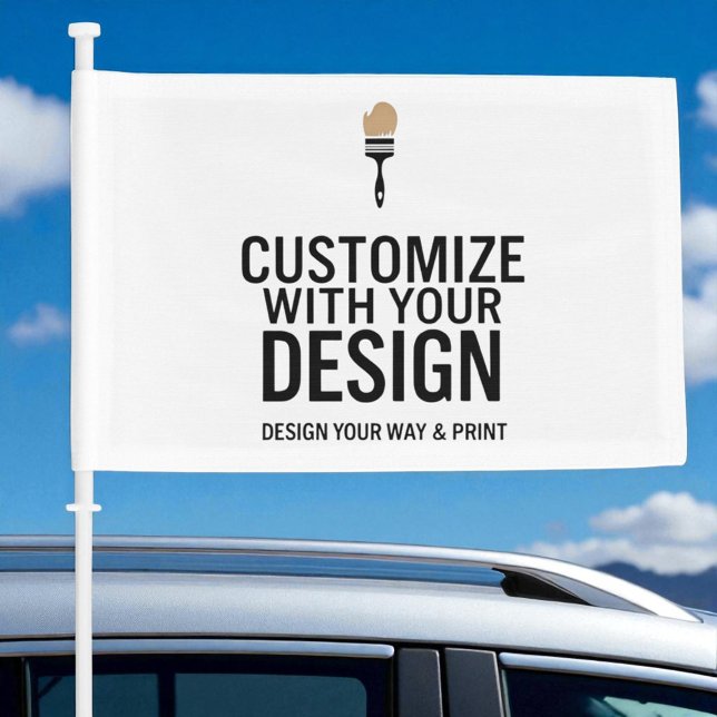 Customized Minimalist 10.5x15.5" Personalized  Car Flag (Creator Uploaded)