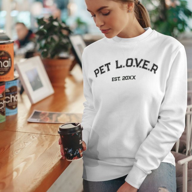Customized Minimalist Stylish Cute Pet Lover Sweatshirt (Creator Uploaded)