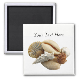 Customized Mixed Seashell Photo Magnet