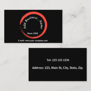  Customized Modern Black Professional  Business Card