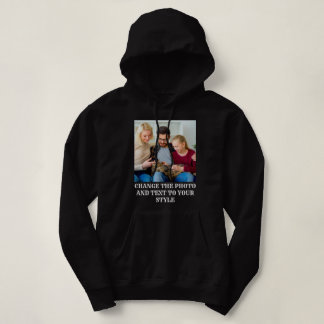 Customized Modern Cat Lover Family Fun Pet Photo Hoodie