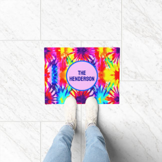 CUSTOMIZED MODERN DESIGN TIE-DYE DOORMAT