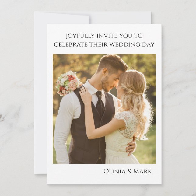 Customized Modern Floral Lace Wedding Invitation (Front)