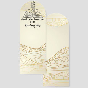 customized Modern Geometric Gold Lines Book Club Bookmarks
