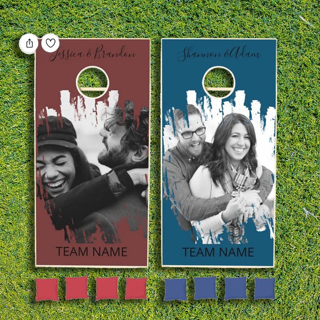 Customized Modern Photo Cornhole Set (Creator Uploaded)