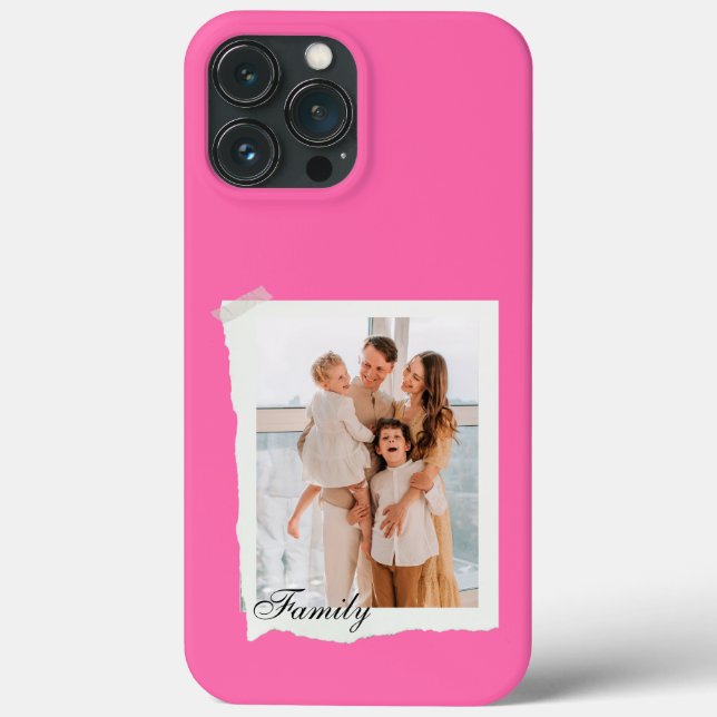 customized modern pink Vintage iPhone Case (Back)