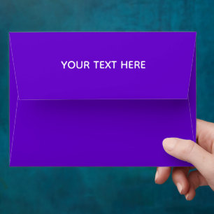 Customized Modern Stylish Minimal Wedding Purple Envelope