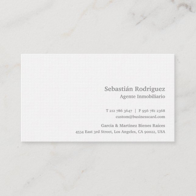 Customized Modern White Professional Squared Business Card (Front)