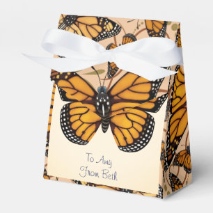 Customized Monarch Butterfly Favor Boxes