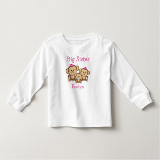Customized Monkeys Big Sister Toddler T-shirt