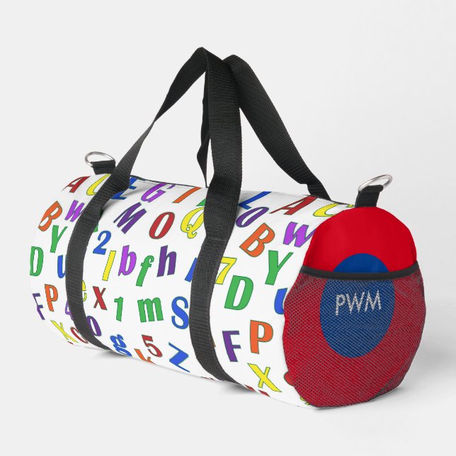Customized Monogram Duffel Bag (Right Corner)