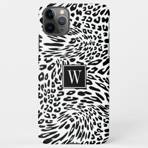 Customized Monogram Leopard Panther Print iPhone 11Pro Max Case