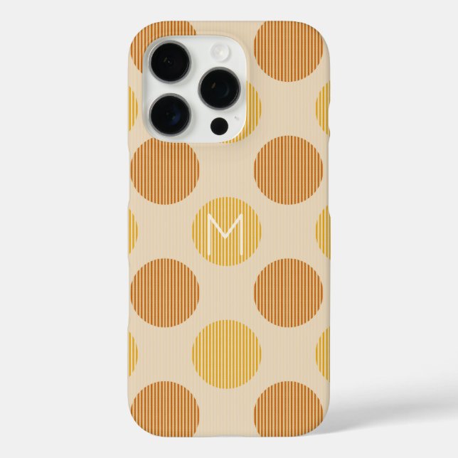 Customized Monogram Modern Circles Case-Mate iPhone Case (Back)