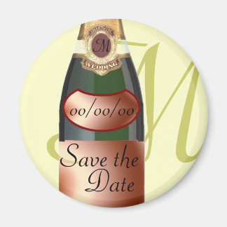Customized Monogram Save the Date Magnet