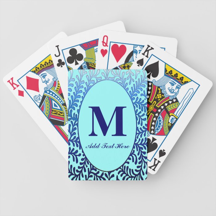 Customized Monogrammed Playing Cards