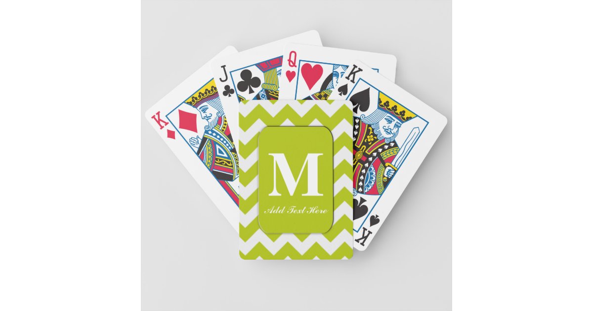 Customized Monogrammed Playing Cards Zazzle