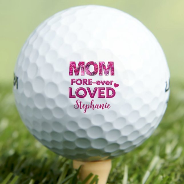 Customized Mothers Day Gift - Pink FORE-ever Loved Golf Balls (Creator Uploaded)