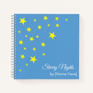 Customized Motivational Sky Blue and Golden Stars