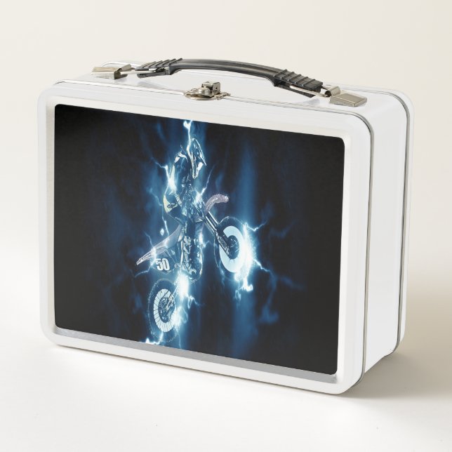 Customized Motocross Metal Lunch Box (Front)