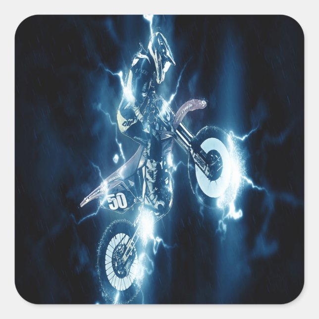 Customized Motocross Square Sticker (Front)