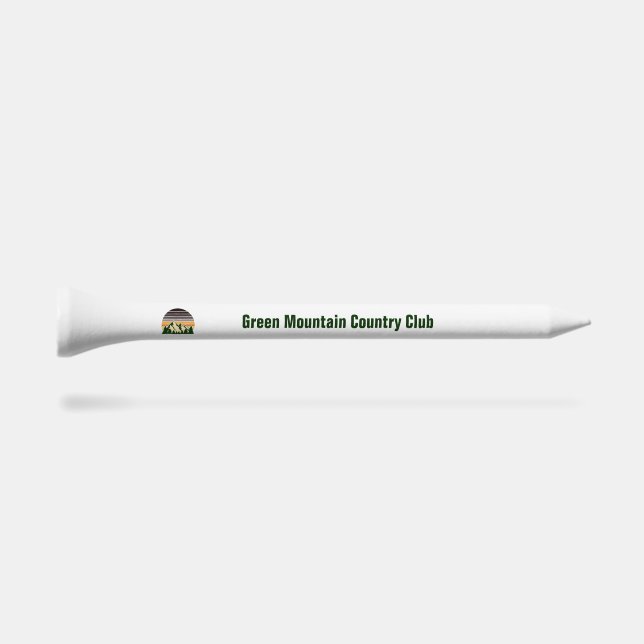 Customized Mountain Sunset Country Club Golf Tees (Side (Horz))