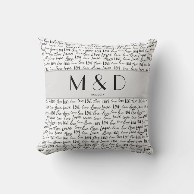 Customized Mr. and Mrs. Wedding Pillow (Front)