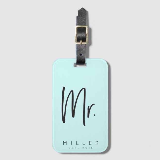 Customized MR. Luggage tag (Front Vertical)