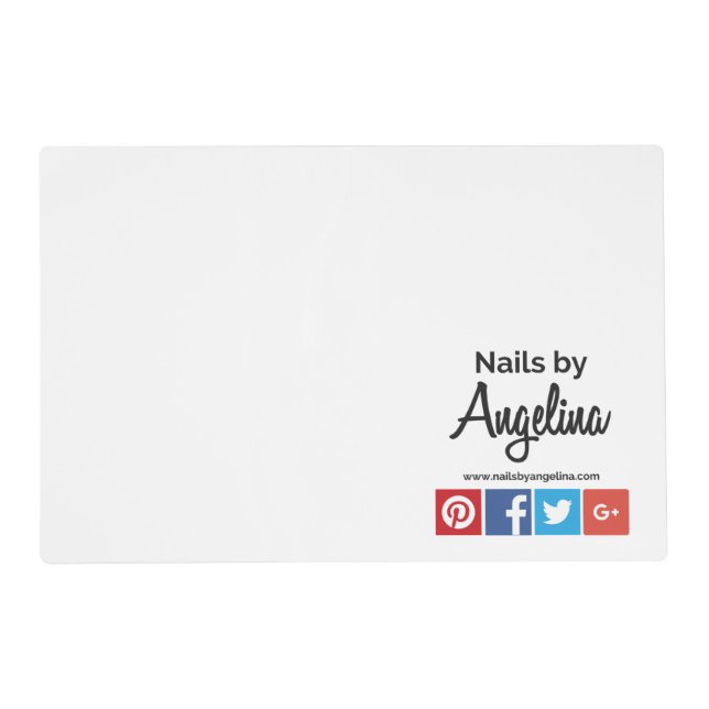 Customized Nail tech logo nail matt Placemat (Front)