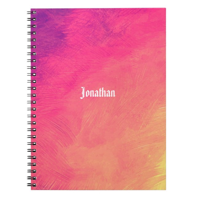 Customized name abstract color notebook (Front)