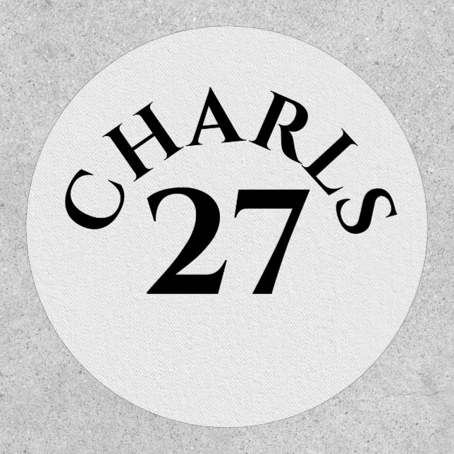 Customized Name and Number Patch (Front)