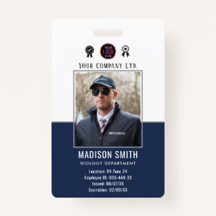 Customized Name and Photo Company Security Badge