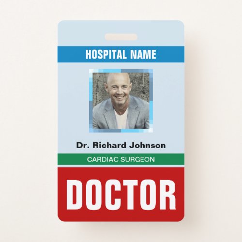 Customized Name and Photo | Doctor ID Card Badge