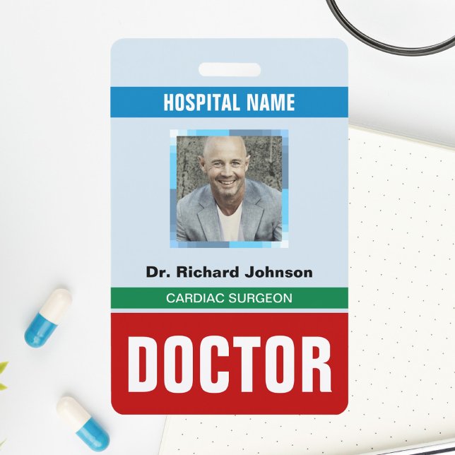 Customized Name and Photo | Doctor ID Card Badge (Creator Uploaded)