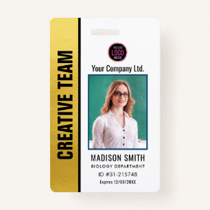 Customized Name and Photo ID Card Badge