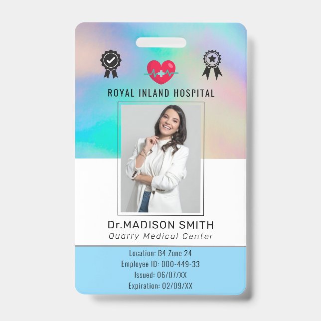 Customized Name and Photo |  ID Card Badge (Front)
