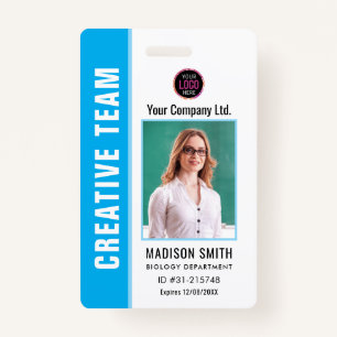 Customized Name and Photo ID Card Badge