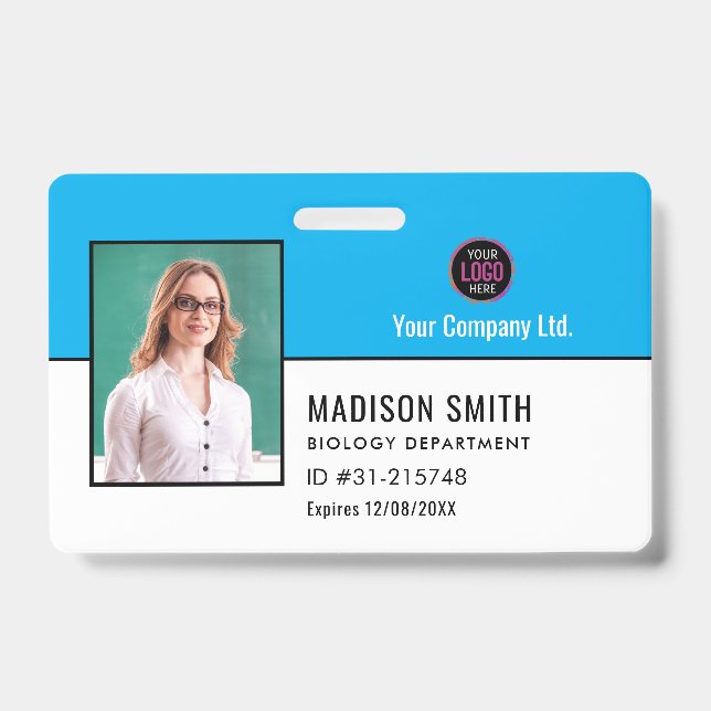 Customized Name and Photo |  ID Card Badge (Front)