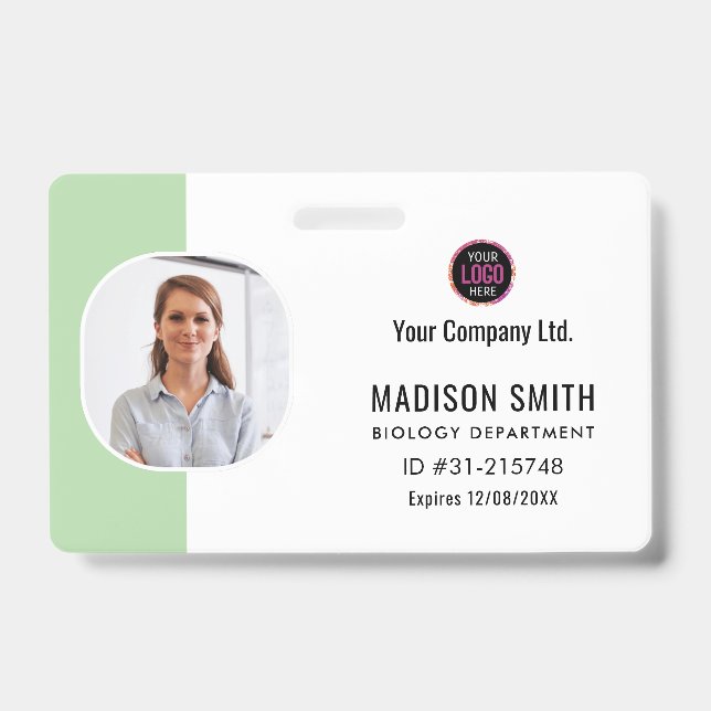 Customized Name and Photo |  ID Card Badge (Front)