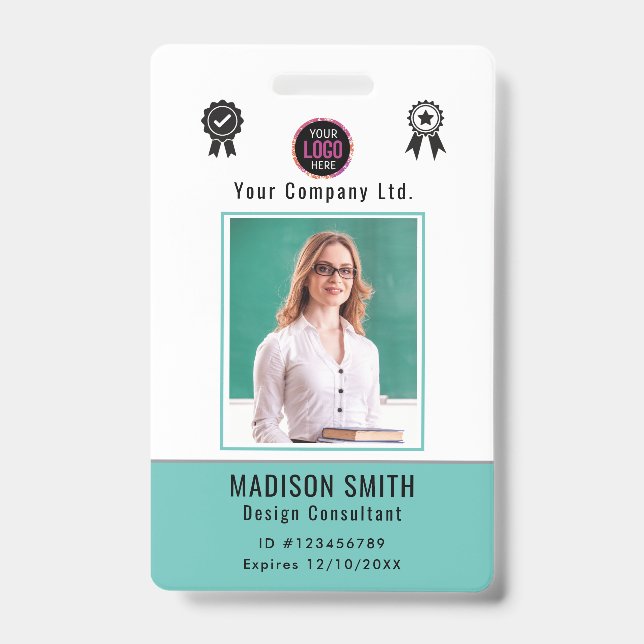 Customized Name and Photo |  ID Card Badge (Front)